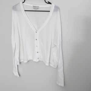 Urban Outfitters Cropped Button Up Tee